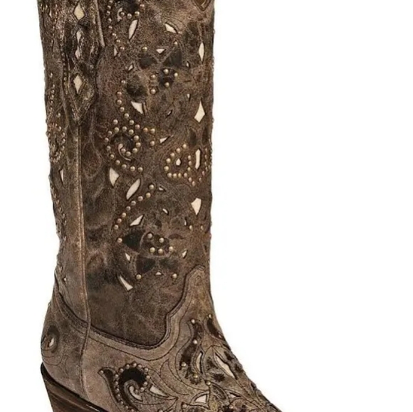 Corral Bone Inlay Studded Boot size 9.5 M - Picture 1 of 14